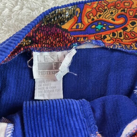 Vintage 80s 90s Leslie Fay Petite Sportswear corduroy skirt, size 14p - Picture 5 of 8